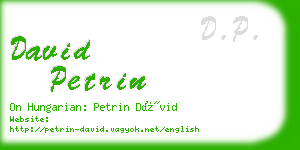 david petrin business card